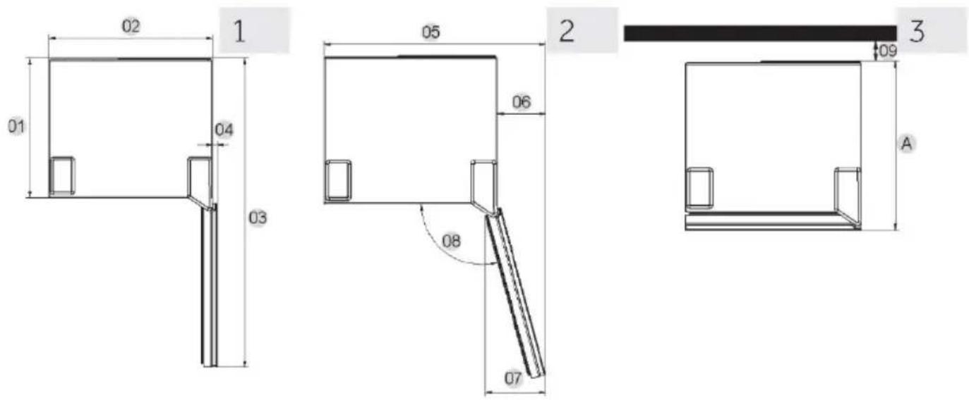 HAIER HWS58GGH1 - Изисквания за пространство - 1