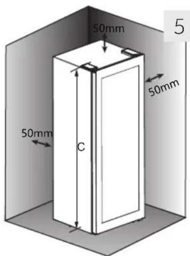 HAIER HWS58GGH1 - Benodigde ruimte - 4