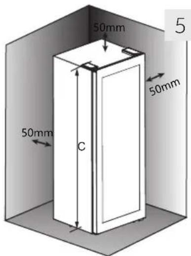 HAIER HWS58GGH1 - Requisitos de espacio - 4