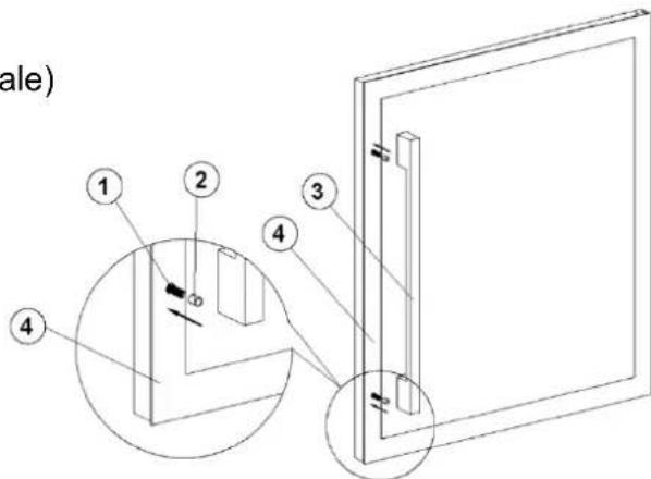 HAIER HAKWBD 60 - Installazione della maniglia - 2