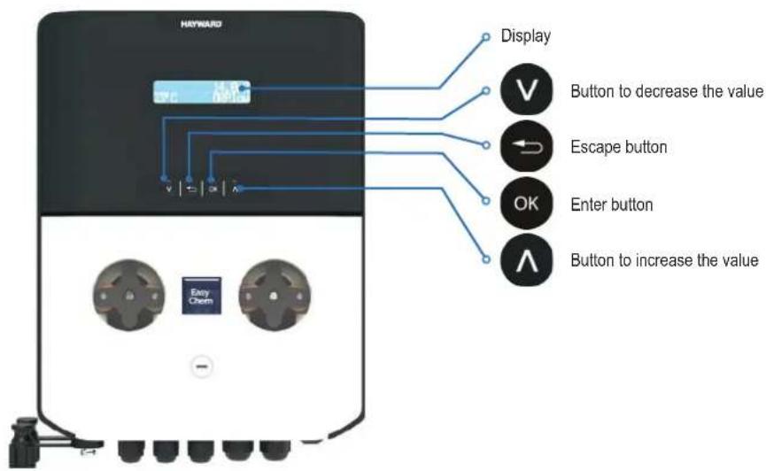 HAYWARD Easy Chem - 6a. Description of the home screen and defaults parameters - 1