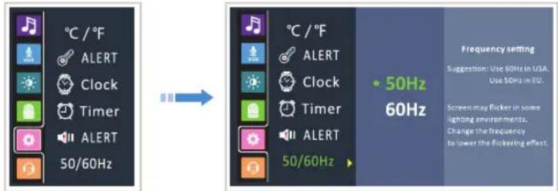BABYSENSE Max View - Frequency Setting - 1