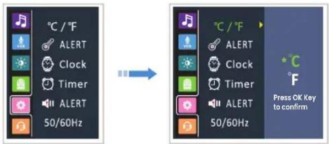 BABYSENSE Max View - Impostazione della Scala di Temperatura - 1