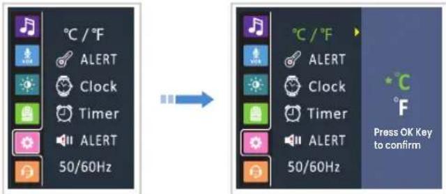 BABYSENSE Max View - Réglage de L'échelle de Température - 1