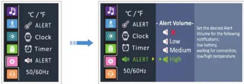 BABYSENSE Max View - Avvertimento di Avviso Regolazione del Volume - 1