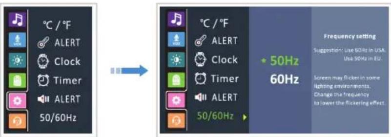 BABYSENSE Max View - Impostazione della Frequenza - 1