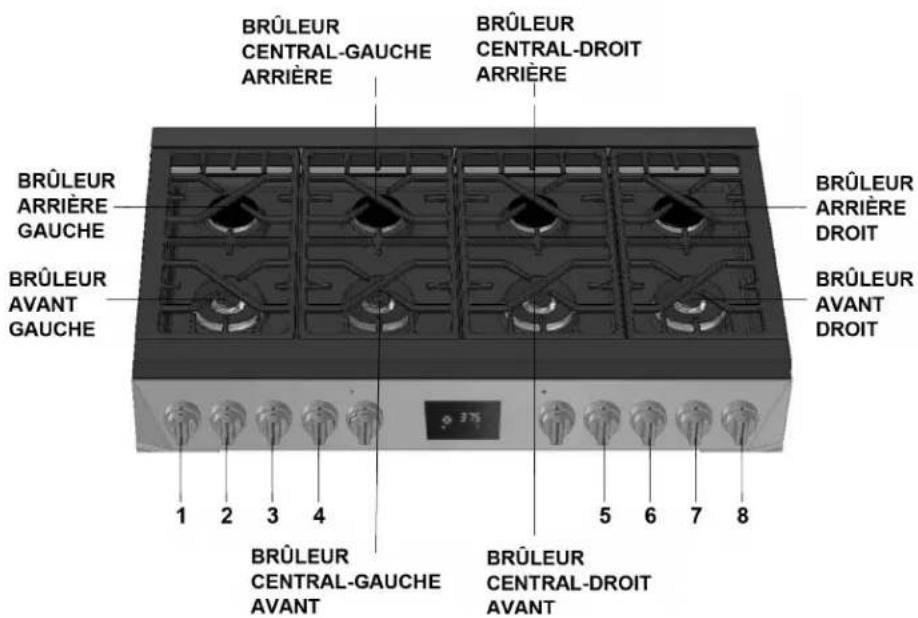Forza FR304DF - Caractéristiques de la Table de Cuisson 48" - 1