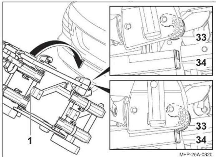 Uebler i21 Z60-DC - Folding the bicycle rack back up - 1