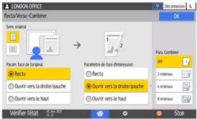 RICOH IM C6010 - Pour combiner avec des paramètres différents de ceux affichés sur les touches - 2
