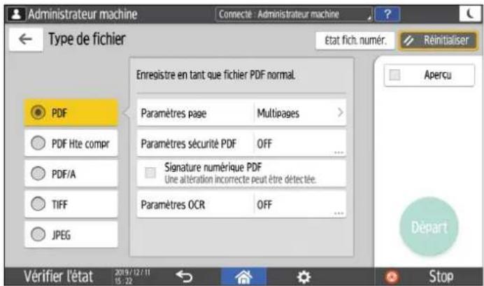 RICOH IM C6010 - Spécifier le type de fichier ou le nom de fichier lors de la numérisation d'un document - 2