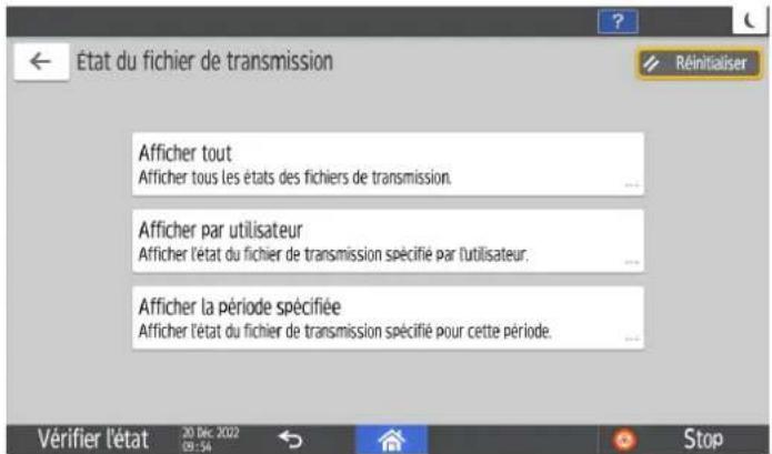 RICOH IM C6010 - Appuyez sur [Résultat de transmission], puis sélectionnez le résultat de transmission à afficher. - 1
