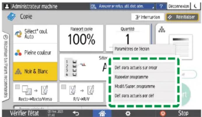 RICOH IM C6010 - Modification du contenu du programme - 2