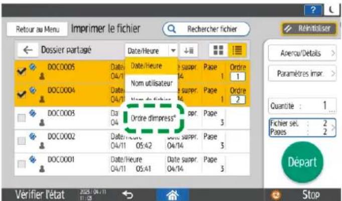 RICOH IM C6010 - Sélectionnez le document à imprimer. - 2