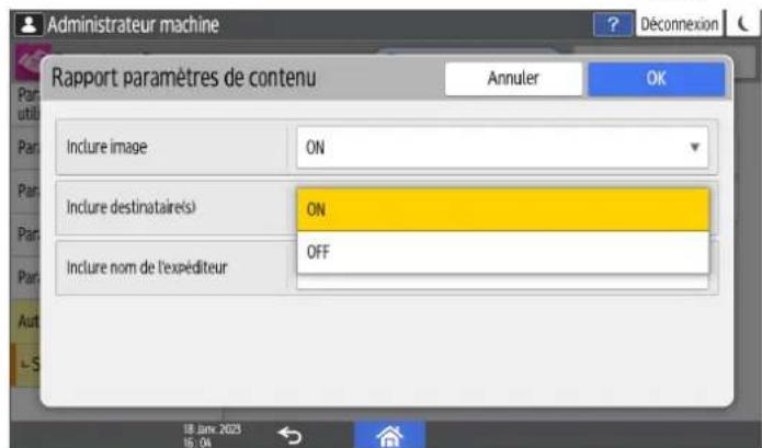 RICOH IM C6010 - Empêcher l'impression d'informations personnelles dans les rapports de fax - 3