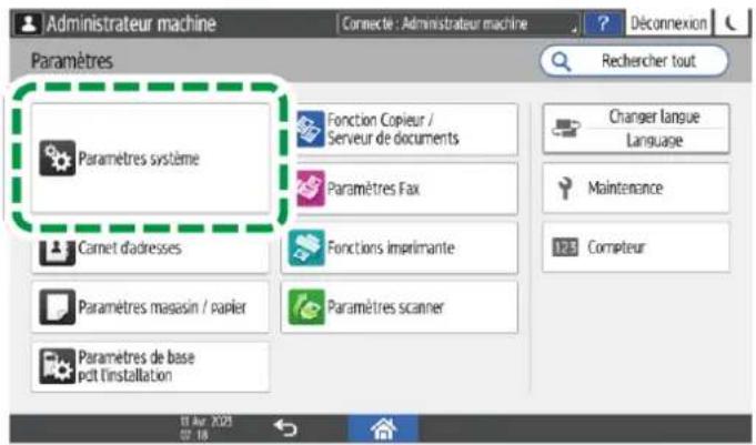 RICOH IM C6010 - Appuyez sur [Paramètres système]. - 1