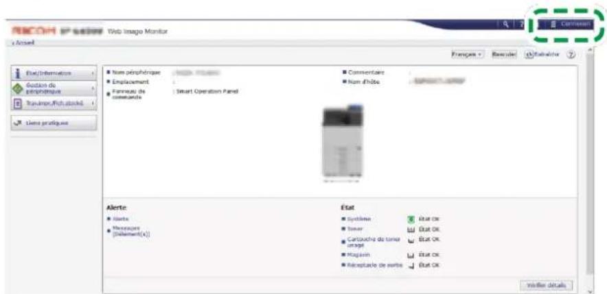 RICOH IM C6010 - Connexion à l'appareil à l'aide de Web Image Monitor - 1