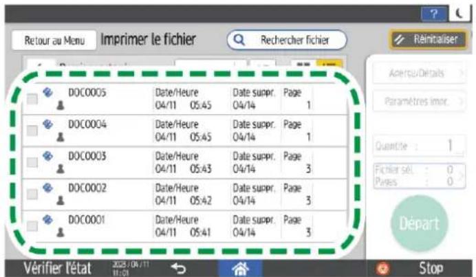 RICOH IM C6010 - Sélectionnez le document à imprimer. - 1
