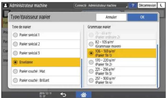 RICOH IM C6010 - Impression sur des enveloppes chargées dans le magasin papier - 8