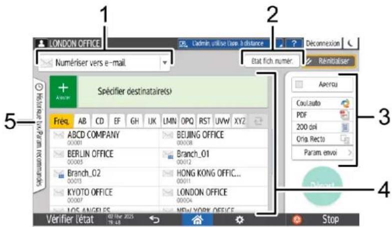 RICOH IM C6010 - Utilisation de l'écran Scanner - 1