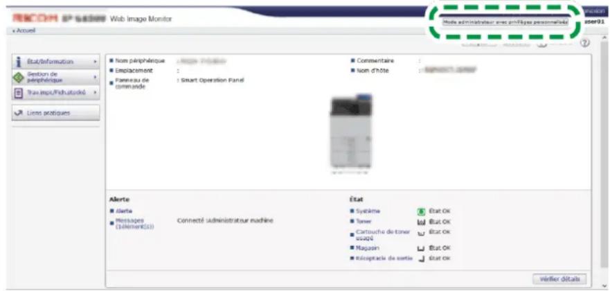 RICOH IM C6010 - Connexion à l'appareil à l'aide de Web Image Monitor - 1
