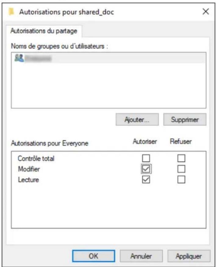 RICOH IM C6010 - Création d'un dossier partagé (Windows) - 3