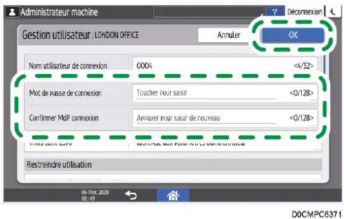 RICOH IM C6010 - Modification du mot de passe de connexion à l'aide du panneau de commande - 3