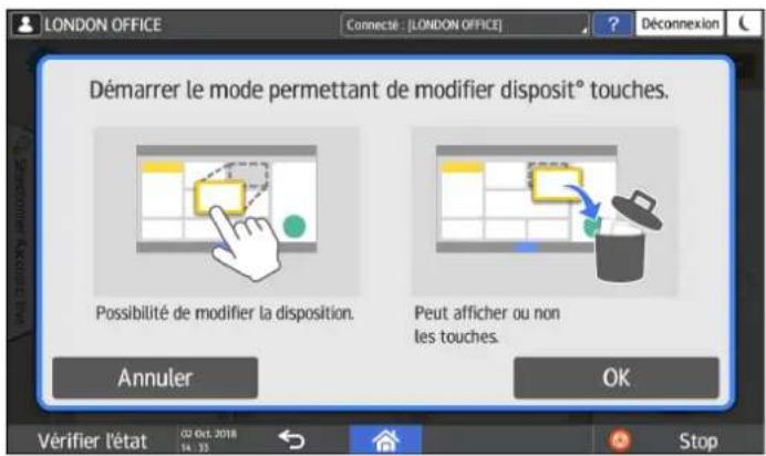 RICOH IM C6010 - Basculement pour modifier le mode de disposition des touches - 1