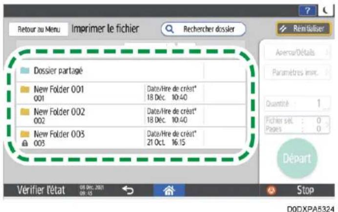 RICOH IM C6010 - Sélectionnez un dossier. - 1