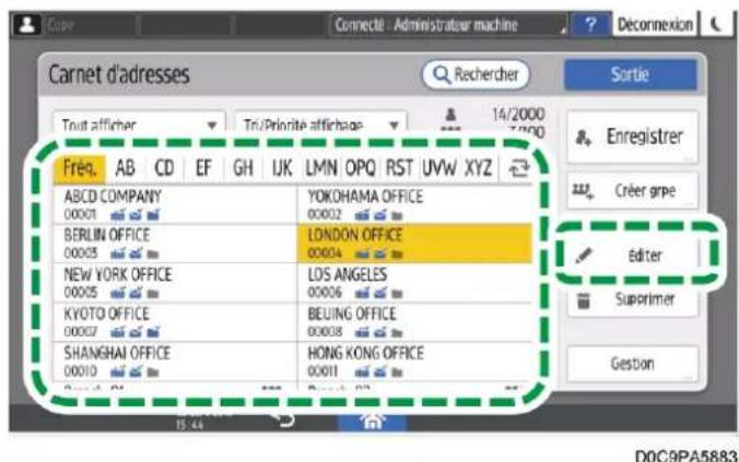 RICOH IM C6010 - Enregistrement/modification/suppression des codes utilisateur - 2