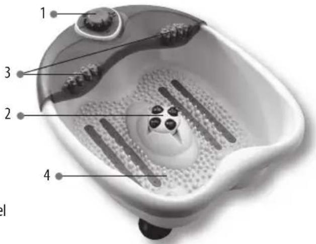 LANAFORM Beauty & Massage Center - BEDIENING EN KENMERKEN VAN HET BUBBELBAD VOOR DE VOETEN: - 1
