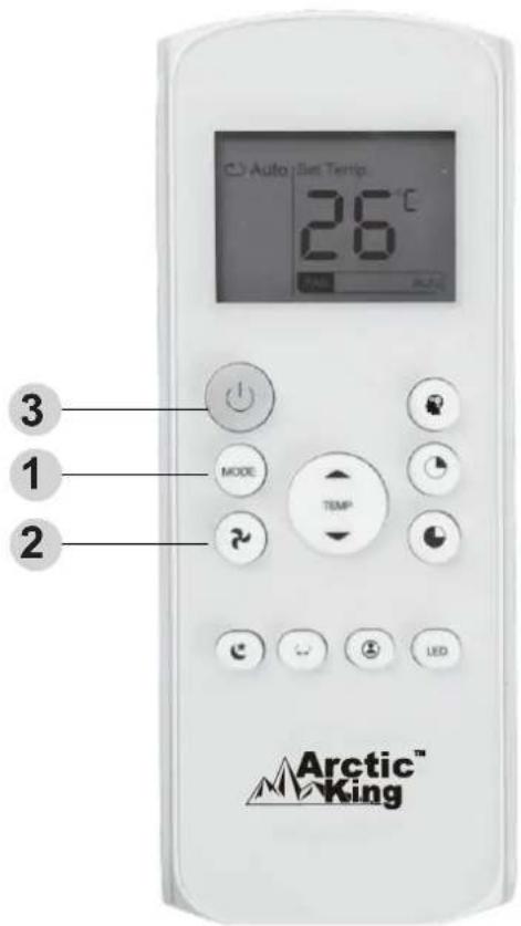 MIDEA AP08SEWBA1RCM - Utilisation du mode FAN (ventilation) - 1