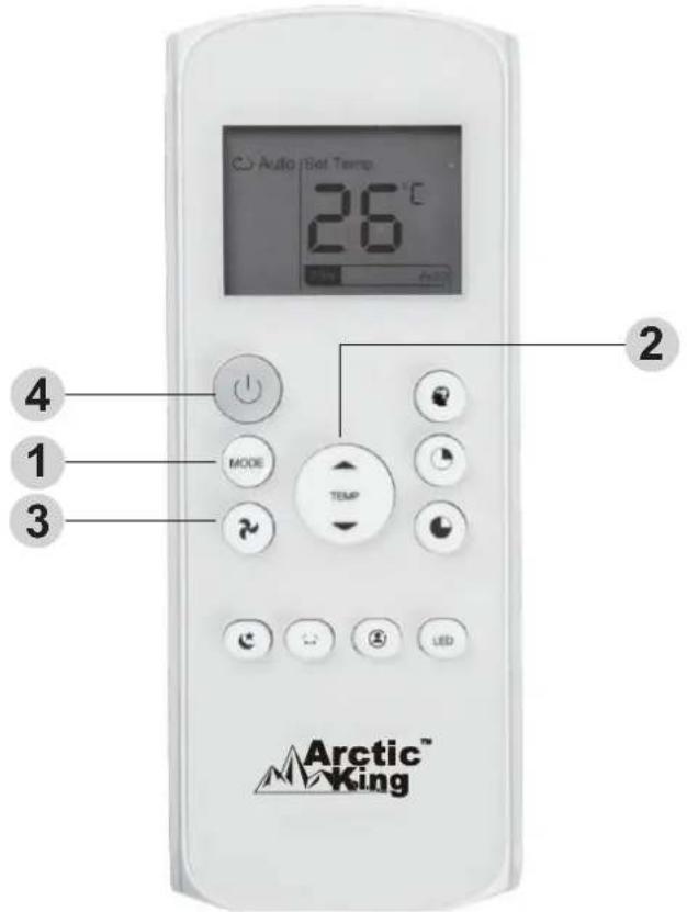 MIDEA AP08SEWBA1RCM - Utilisation des fonctions de base - 1