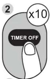 MIDEA AP07SEWBA1RCM - Fonction TIMER ON (minuterie activée) - 3