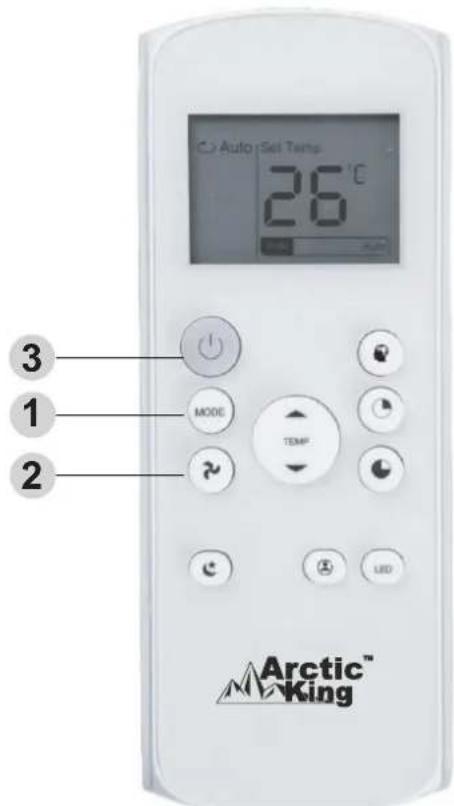 MIDEA AP53SEWBA1RCM - Utilisation du mode FAN (ventilation) - 1