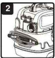 Vacmaster Professional VFB511B 0202 - WARNING: ALWAYS DISCONNECT THE PLUG FROM THE POWER OUTLET BEFORE REMOVING THE POWERHEAD FROM COLLECTION TANK. - 2