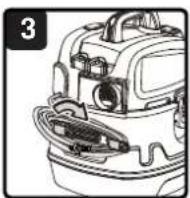 Vacmaster Professional VFB511B 0202 - WARNING: ALWAYS DISCONNECT THE PLUG FROM THE POWER OUTLET BEFORE REMOVING THE POWERHEAD FROM COLLECTION TANK. - 3