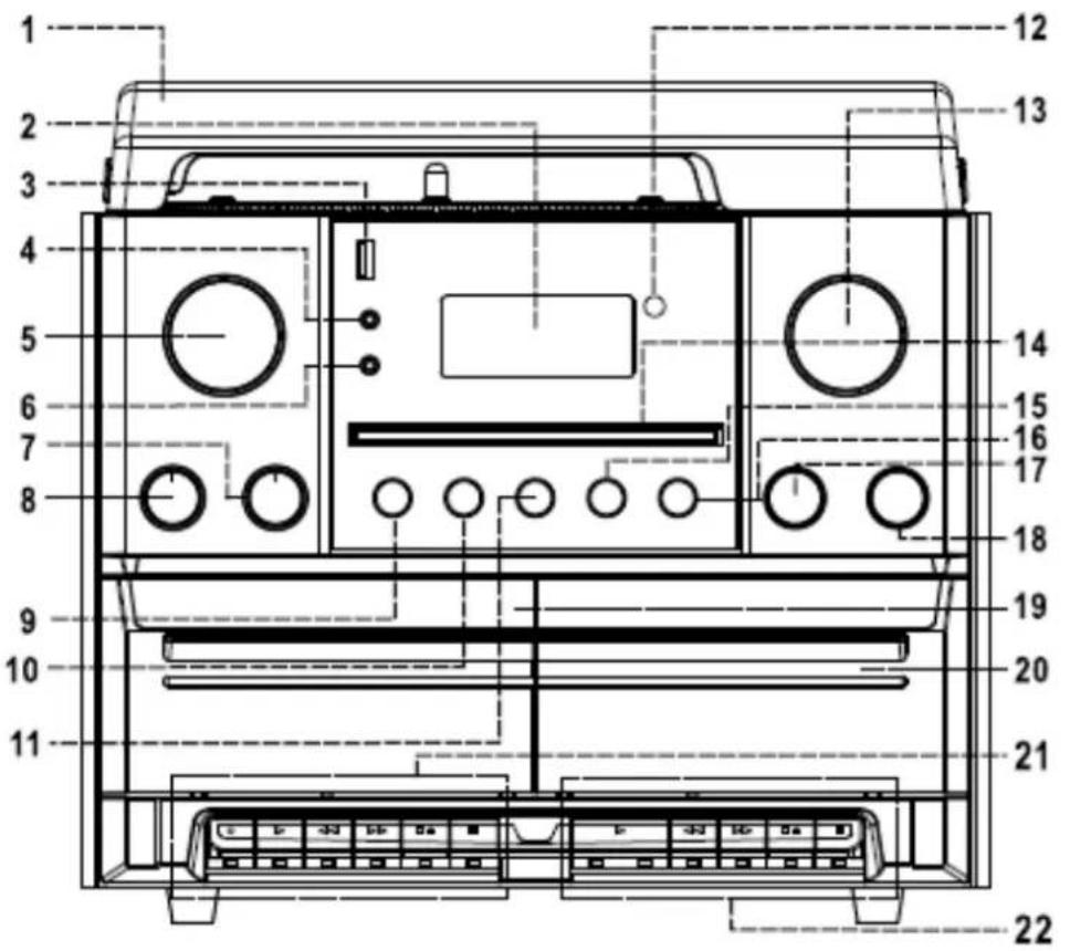 Soundmaster MCD5600 - POHLED ZEPŘEDU - 1