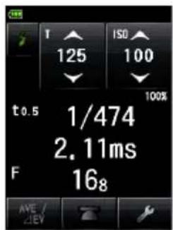 T 125 ISO 100 t0.5 1/474 2.11ms F 168 AVE / DEV