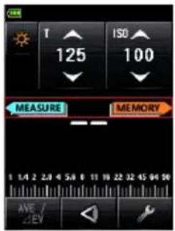 T 125 ISO 100 MEASURE MEMORY AVE / DEV