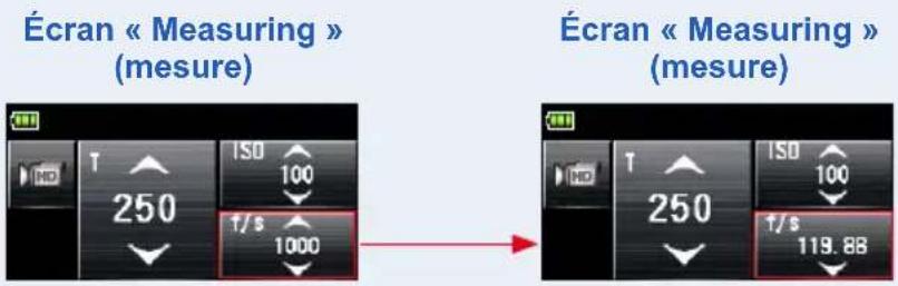 Écran « Measuring » (mesure) Écran « Measuring » (mesure)