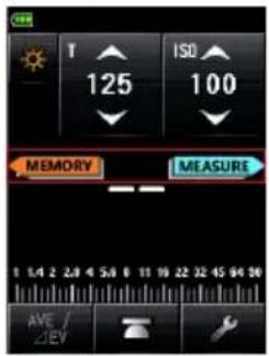 125 ISO 100 MEMORY MEASURE AVE / ∠EV