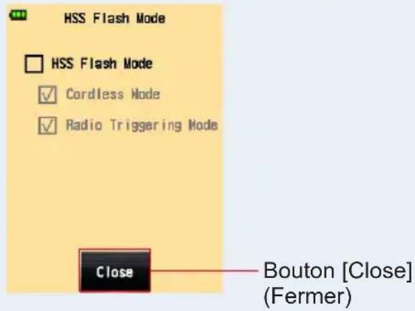 SEKONIC RT-GX - Cochez la case à cocher du « HSS Flash Mode » (Mode flash HSS). - 1