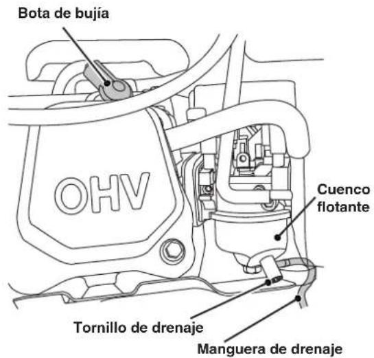 Bota de bujía OHV Cuenco flotante Tornillo de drenaje Manguera de drenaje