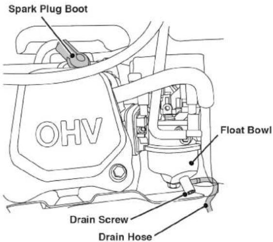 Spark Plug Boot OHV Float Bowl Drain Screw Drain Hose