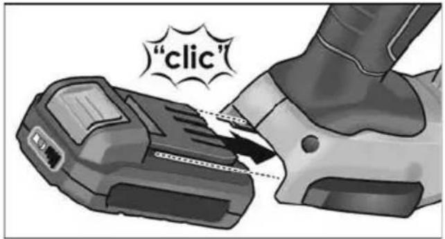 Flex BW 18.0-EC - Inserting/replacing the battery - 1