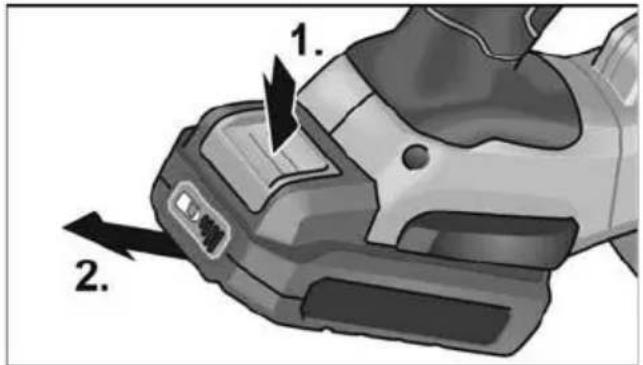 Flex BW 18.0-EC - Inserting/replacing the battery - 2