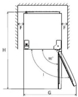 VEDETTE VFC320BX - Space Requirement - 2