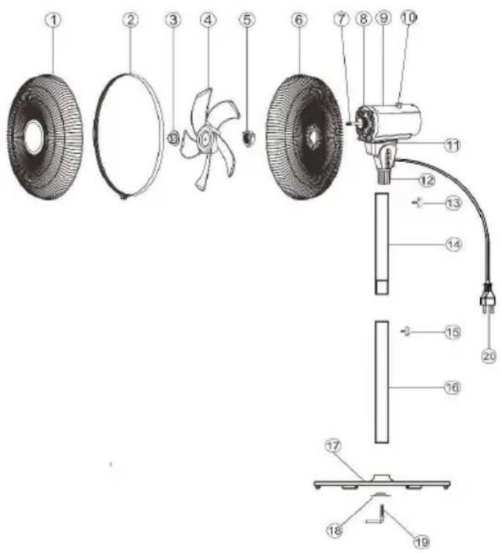 Be Cool BC40STTI2202 - PREZENTARE GENERALĂ A VENTILATORULUI - 1