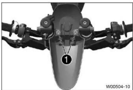 HUSQVARNA EE 2 (2025) - Demonter le garde-boue avec plaque frontale - 1