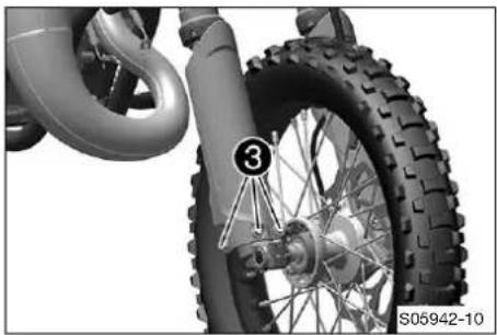 HUSQVARNA TC 65 (2025) - Déposer la protection de fourche - 2